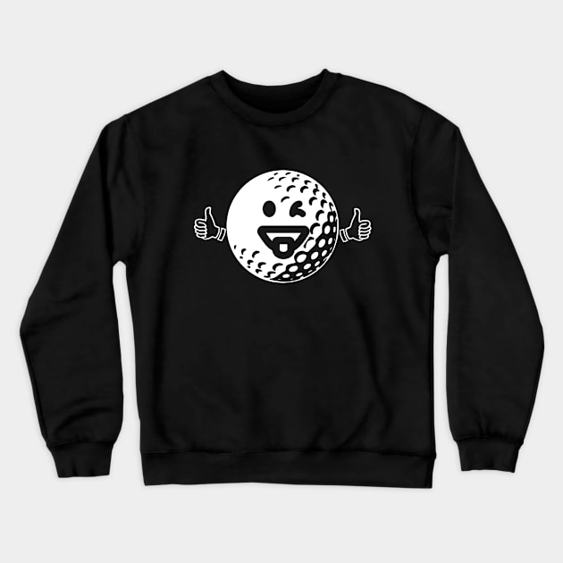 Happy Golf Ball - Funny Golfing Shirt Crewneck Sweatshirt by BKFMerch